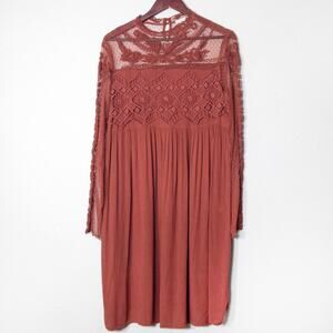Sundance Lace Dress Rust Size 16 Dark Romantic Gothic Boho